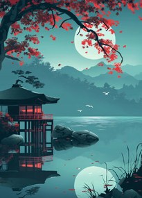 Poszter 39,5x55cm Japán pavilon