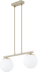 Brilagi - MILO kábeles függeszték 2xE27/60W/230V bézs/arany