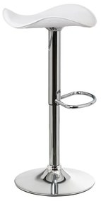 Fehér kárpitozott állítható magasságú bárszék szett 2 db-os (ülésmagasság 73 cm) – Casa Selección