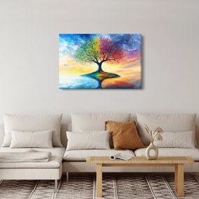 Kép – Évszakok festett fája (90x60 cm)