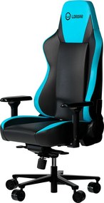 LORGAR Gamer szék, multiblokk mechanizmus, 4D karfák, 5 csillagos alumínium láb, 4-es osztályú gázlift, műbőr, fekete-kék