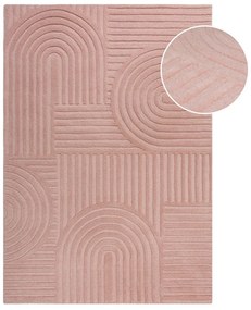 Zen Garden rózsaszín gyapjú szőnyeg, 160 x 230 cm - Flair Rugs