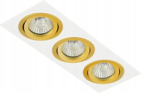 Tripla Mozgatható Lámpatest GU10 MR16 Fehér Arany