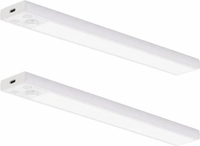 2 darabos szett: VIRO LED újratölthető szenzoros bútorvilágítás, 1,2 W / 800 mAh, 30 cm, CCT, fehér