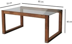 Kávésasztal VIA 40x85 cm fenyő