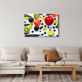 Vízcseppekkel ellátott gyümölcs képe (90x60 cm)