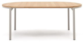 Kerek bővíthető étkezőasztal tölgyfa dekorral ø 120 cm Montuiri – Kave Home