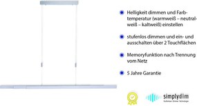 Paul Neuhaus modern függeszték adriana eloxált alumínium pln2568-95