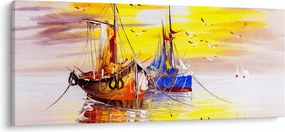 Kép - A csónak festménye (120x50 cm)