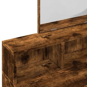 füstös tölgy színű fésülködőasztal tükörrel 80 x 41 x 144,5 cm