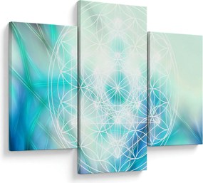Kép - Merkaba türkiz háttérrel (90x60 cm)