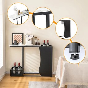 Konzolasztal műmárvány asztallappal