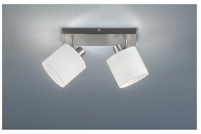 Fehér-szürke mennyezeti lámpa textil búrával ø 12 cm Tommy – Trio