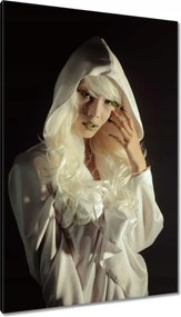 Vászonkép 80x120 Nő fehér kabátban