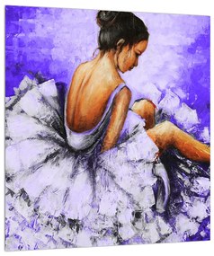 Ülő balerina képe (30x30 cm)