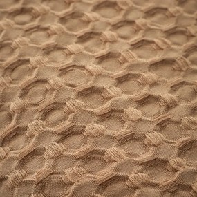 Barna egyszemélyes ágyneműhuzat 135x200 cm Muscat Waffle – Pineapple Elephant