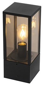 Kültéri állólámpa fekete füstüveggel 40 cm IP44 - Charlois