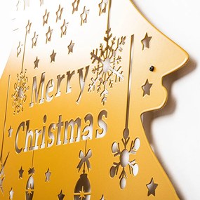 XMASGOLD fém karácsonyi fényfüzér, 70×100 cm