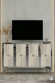 Pega 120 - White, Travertine, Silver