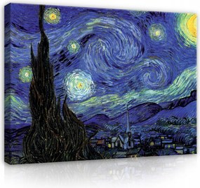 Vászonkép Van Gogh Csillagos Éj Modern Konyha Fürdőszoba Nappali 100x70