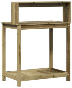 impregnált fenyőfa ültetőasztal polcokkal 82,5 x 50 x 109,5 cm