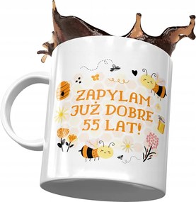 Születésnapi bögre 55 55-es 55-ös Tökéletes Ajándék Nyomtatott Fotóval