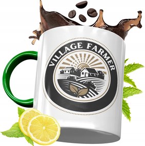 Zöld Bögre Farmer Gazdáknak Ajándék, fényképes nyomattal