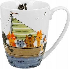 Ajándékkosárban lévő bögre Macskavilág Tengerészek 350 ml