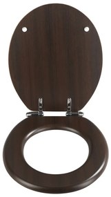 Wenge sötét WC-ülőke, 43 x 37 cm - Wenko