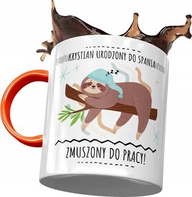 Narancssárga bögre Krisztián kollégának Ajándék fényképes nyomtatással