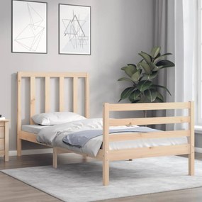 tömör fa ágykeret fejtámlával Small Single