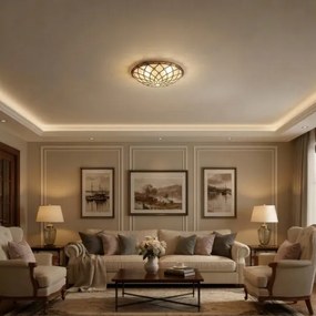 BRILAGI - Tiffany stílusú ólomüveg mennyezeti lámpa IVORY 2xE27/60W/230V átm. 40 cm