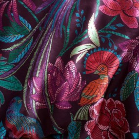 Lila kétszemélyes bársony ágyneműhuzat 200x200 cm Kate Floral – Catherine Lansfield