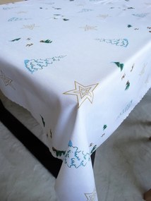 Mg Abrosz Fehér Karácsonyfa Minta 160x230 Karácsonyi foltálló