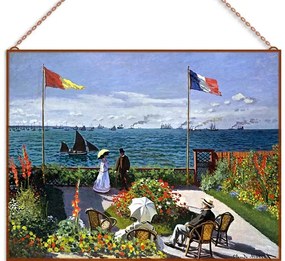 Monet - Terrace at the Seaside üvegkép, falikép