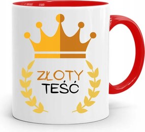 Piros Bögre Apósnak Arany Após Ajándék fényképes nyomtatással