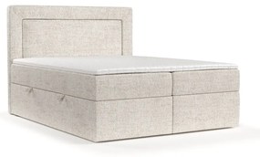 Krémszínű ágyneműtartós boxspring ágy 140x200 cm Imagine – Maison de Rêve