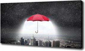 Vászonkép Esernyő a város felett 100x70cm