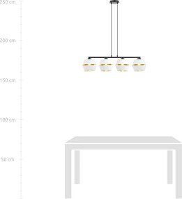 Emibig modern függeszték piano fehér fekete arany emi1182/4