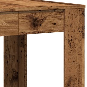 antik fa színű szerelt fa étkezőasztal 140 x 74,5 x 76 cm
