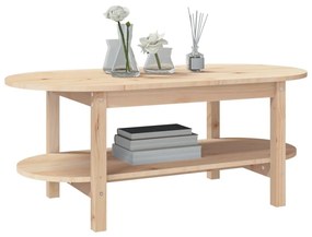 Tömör fenyőfa dohányzóasztal 110 x 55 x 45 cm