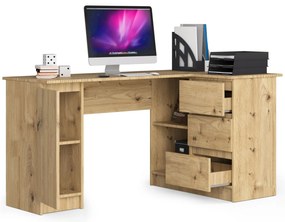 Sarok PC asztal Bevin (artisan tölgy) (J). Akció -16%. 1070970