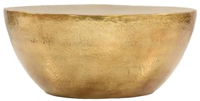 rézsárga kalapált alumínium dohányzóasztal 70 x 30 cm