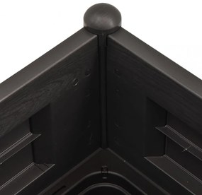 antracitszürke kerti PP magaságyás 100 x 43 x 35 cm