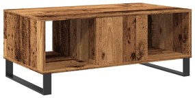 antik fa színű szerelt fa dohányzóasztal 90 x 50 x 36,5 cm
