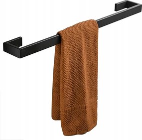 Fürdőszobai törölközőtartó tartó fekete 60cm