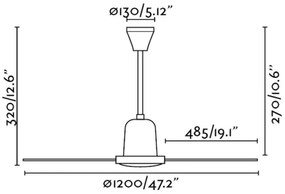 FARO 33005 - Mennyezeti ventilátor ECO INDUS fehér