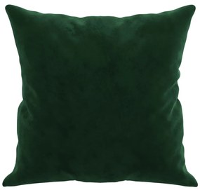 2 db sötétzöld bársony díszpárna 40 x 40 cm