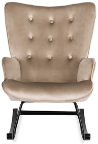 Bézs Hintafotel Bársony Kárpittal. ELIS