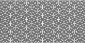 vidaXL Kültéri Szőnyeg Geometrikus ARAKIL Szürke és Fehér 500 x 250 cm